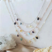 Load image into Gallery viewer, Faye Chakra Charm Necklace, 35cm-41cm - Hex + Stones
