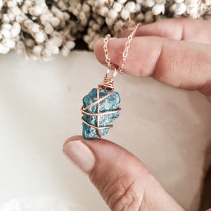 Apatite; rose gold 45cm - 50cm