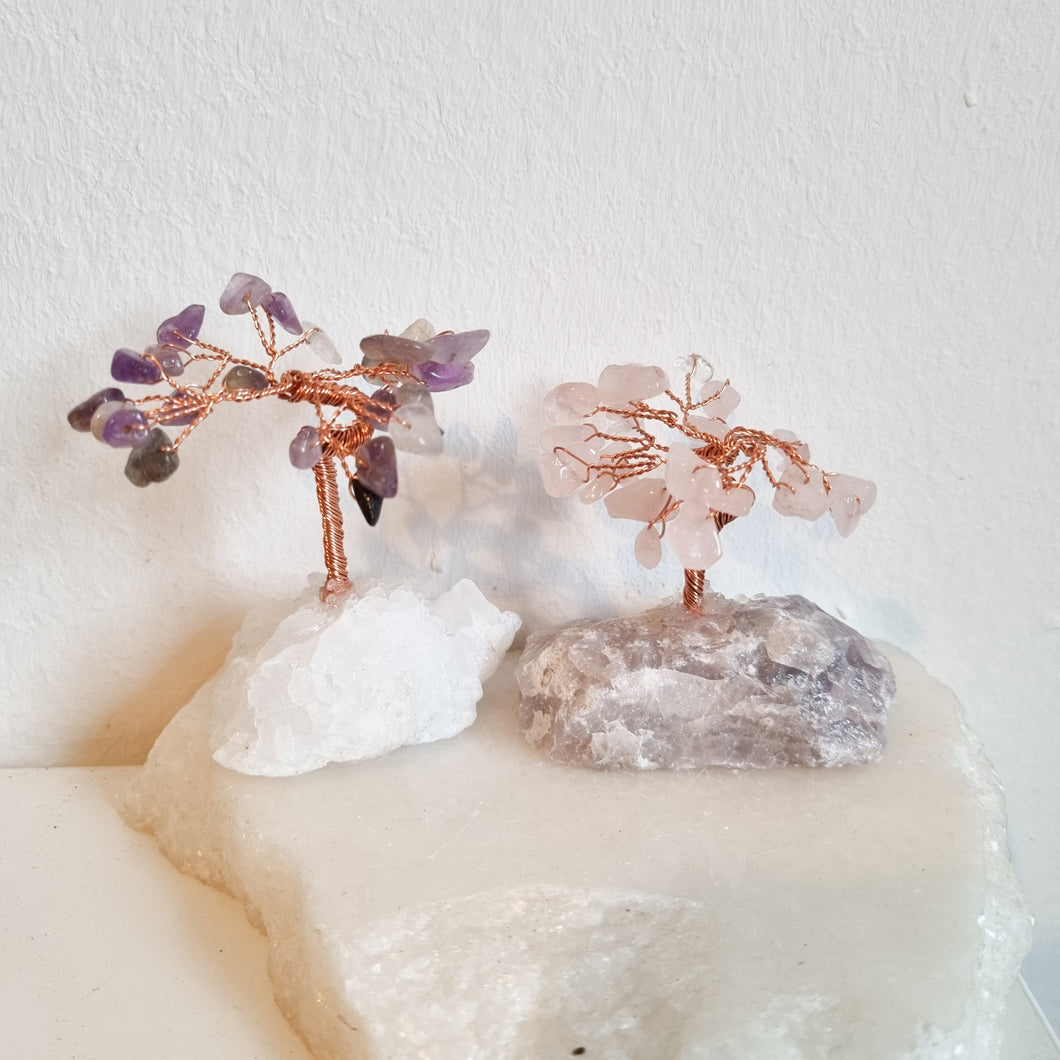 Crystal Tree, Amethyst and Rose Quartz