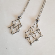 Load image into Gallery viewer, Necklace Cage for your crystals ; Silver or Gold
