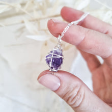 Load image into Gallery viewer, Amethyst Necklace White gold, 50cm - 55cm
