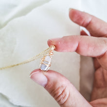 Load image into Gallery viewer, ALL Opal Necklaces; Gold, White Gold, Rose Gold
