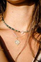 Load image into Gallery viewer, Moss Agate Necklace, Gold; Rose Gold; Silver, Stainless Steel
