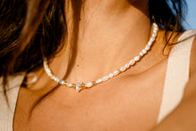Load image into Gallery viewer, Freshwater pearls Necklace, Gold; Rose Gold; Silver, Stainless Steel
