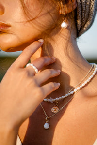 Shell earrings, hoops 12mm