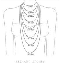 Load image into Gallery viewer, Large Smoky Quartz Necklace; White Gold 65cm - 70cm
