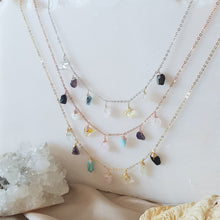 Load image into Gallery viewer, Faye Chakra Charm Necklace and matching Bracelet - Hex + Stones
