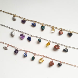 Faye Chakra Charm Bracelet - darker option - Hex + Stones