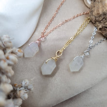 Load image into Gallery viewer, Moonstone Necklace - Hex + Stones

