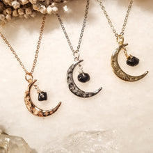 Load image into Gallery viewer, Luna Necklace with Black Tourmaline - Hex + Stones
