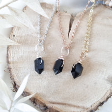 Load image into Gallery viewer, Black Onyx Necklace - Hex + Stones
