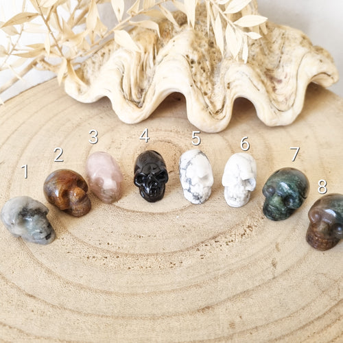 Mini Crystal Skulls - Hex + Stones