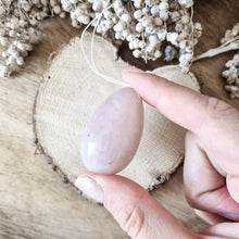 Load image into Gallery viewer, Yoni Egg Rose Quartz with string - Hex + Stones
