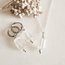 Load image into Gallery viewer, Necklace and Earring Clear Quartz - Set
