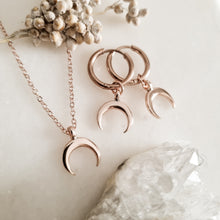 Load image into Gallery viewer, Moon Earring and Necklace Set
