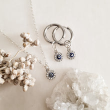Load image into Gallery viewer, Evil Eye Protection Earrings and Necklace Set
