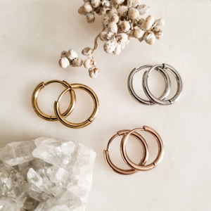 1.5cm round hoops; stainless steel