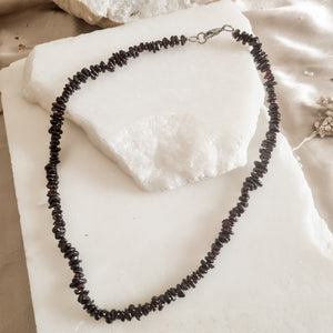 Garnet Chip Necklace