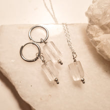 Load image into Gallery viewer, Necklace and Earring Clear Quartz - Set
