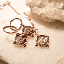 Load image into Gallery viewer, Evil Eye Protection Earring and Necklace Set
