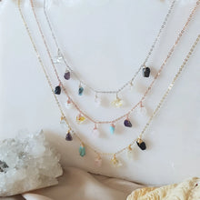 Load image into Gallery viewer, Faye Chakra Charm Necklace, 35cm-41cm - Hex + Stones
