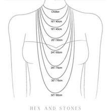 Load image into Gallery viewer, Rhodonite Drop Necklace; 45cm - 50cm - Hex + Stones
